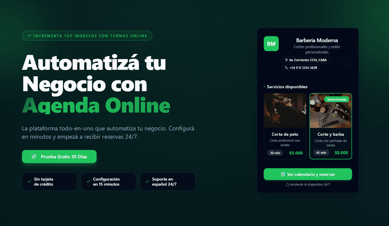 Turn In – Modular SaaS Ecosystem for Booking Services & Rapid Landing Pages